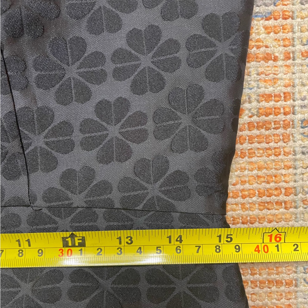 Floral Spade Jacquard Dress Black Midi Sleeveless 6 - Picture 6 of 11